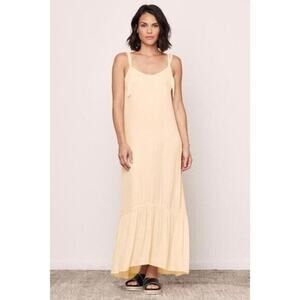 REVOLVE David Lerner Maxi Sundress Yellow Double Strap‎ Beach, M NWOT